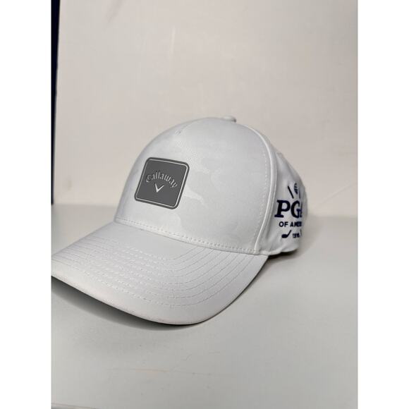 Callaway Men's Favorite Track Hat Golf White Camo PGA Flexfit 110 Adjustable - Picture 2 of 7